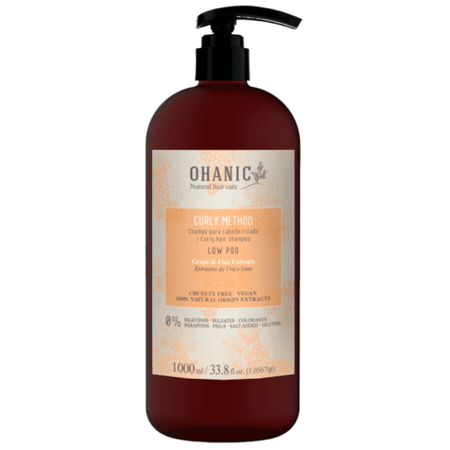 Shampoo voor krullend of golvend haar, 1000 ml, Ohanic