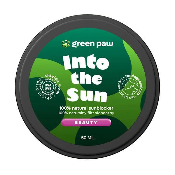 Green Paw Into The Sun, neus- en huidzalf met natuurlijk zonnefilter voor honden en katten, 50 ml.