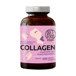 Diet-Food Women Collageen + hyaluronzuur, tabletten, 300 stuks.