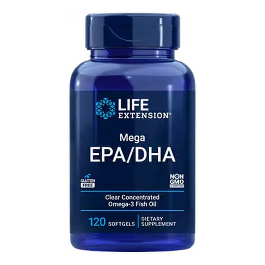 Life Extensions Mega EPA/DHA, Kapseln, 120 Stück.