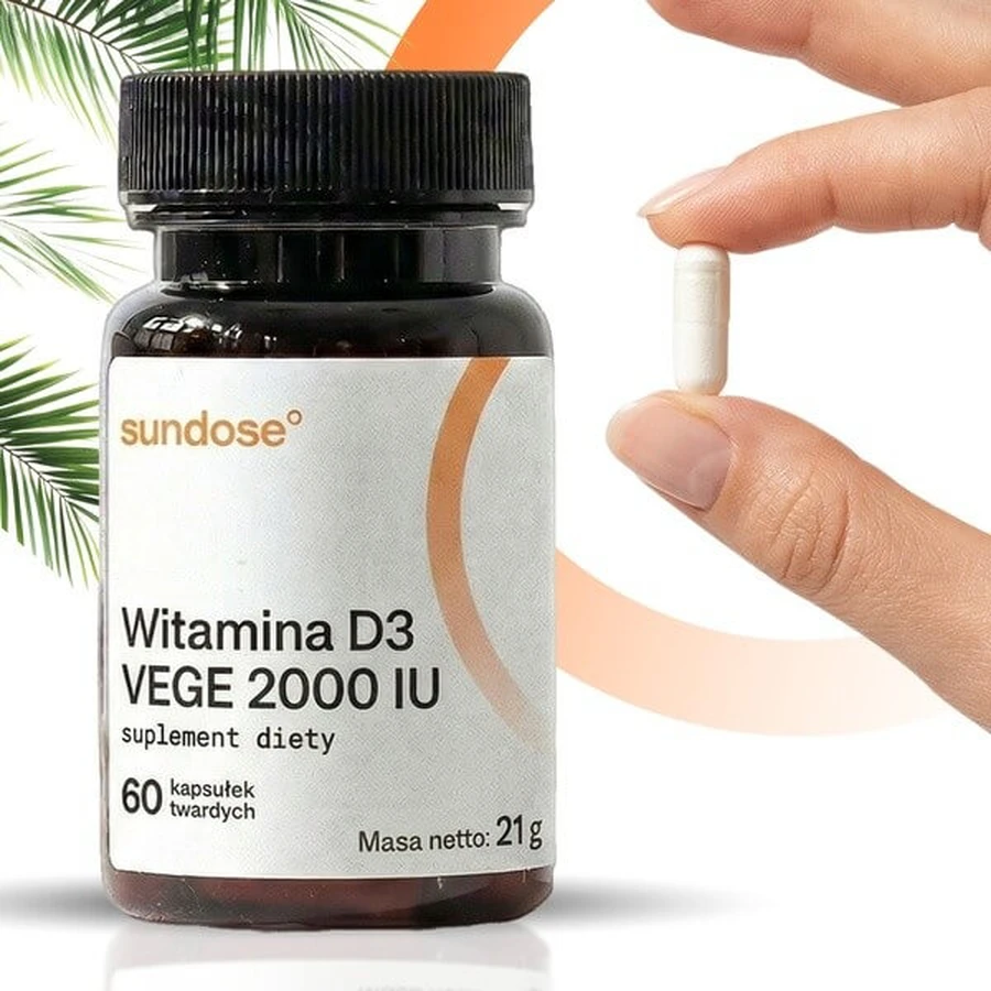 Sundose Vitamine D3 Vege 2000 IU, gélules dures, 60 pcs.