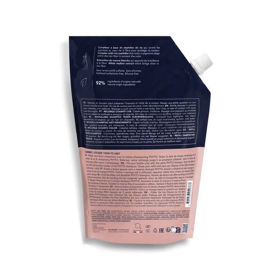 Phyto Color, kleurbeschermende shampoo, navulling, 750 ml