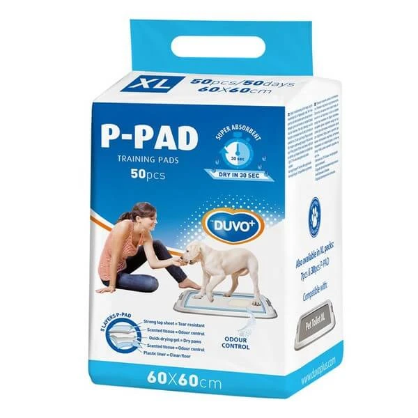 Duvoplus P-Pad, sterk absorberend trainingskussen voor honden, XL, 60x60 cm, 50 st.