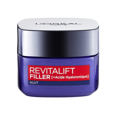 Revitalift Filler + Hyaluronzuur Intensieve Verstevigende Anti-Rimpel Nachtcrème, 50 ml, Loreal