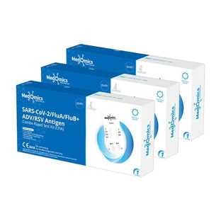 Set van 3 x COVID-19 SARS-CoV-2/FluA/FluB+ADV/RSV-antigeentest (LFIA).