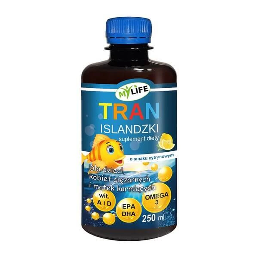 Isländischer Lebertran für Kinder, Schwangere und stillende Mütter, Öl, 250 ml