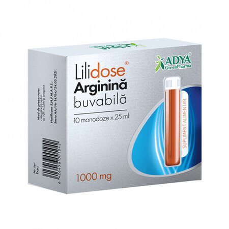 Arginina orale Lilidose, 10 monodosi, Adya Green Pharma