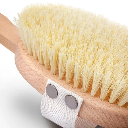 Hhuumm, droge lichaamsmassageborstel, tampico fiber No.2 stick versie, 1 stuk.