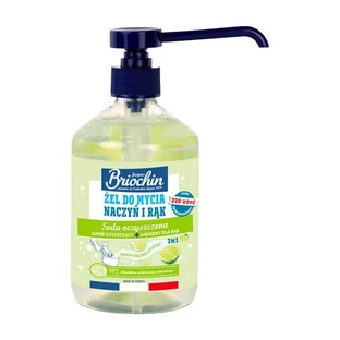 Briochin, gel per il lavaggio di piatti e mani a base di bicarbonato di sodio, 500 ml