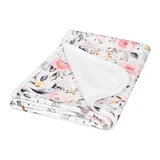 Babymatex Ines, manta de algodón doble cara, estampado: flor, 75 cm x 100 cm, 1 ud.