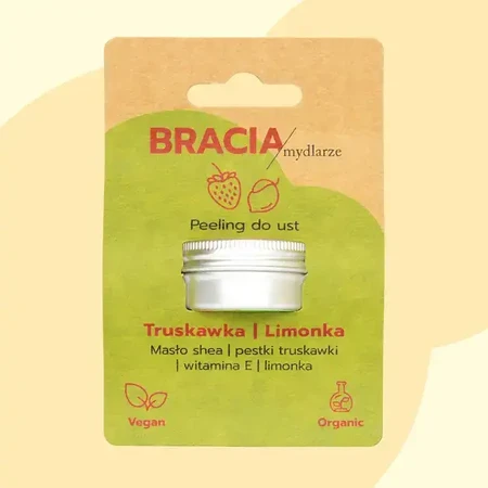 Fratelli del sapone, scrub naturale per labbra, Fragola e Lime, 15 g
