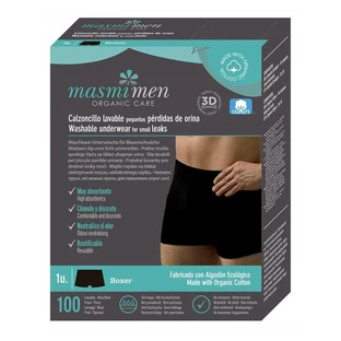 Masmi Men Organic Care, Boxer da uomo per incontinenza, taglia S, 1 pz.