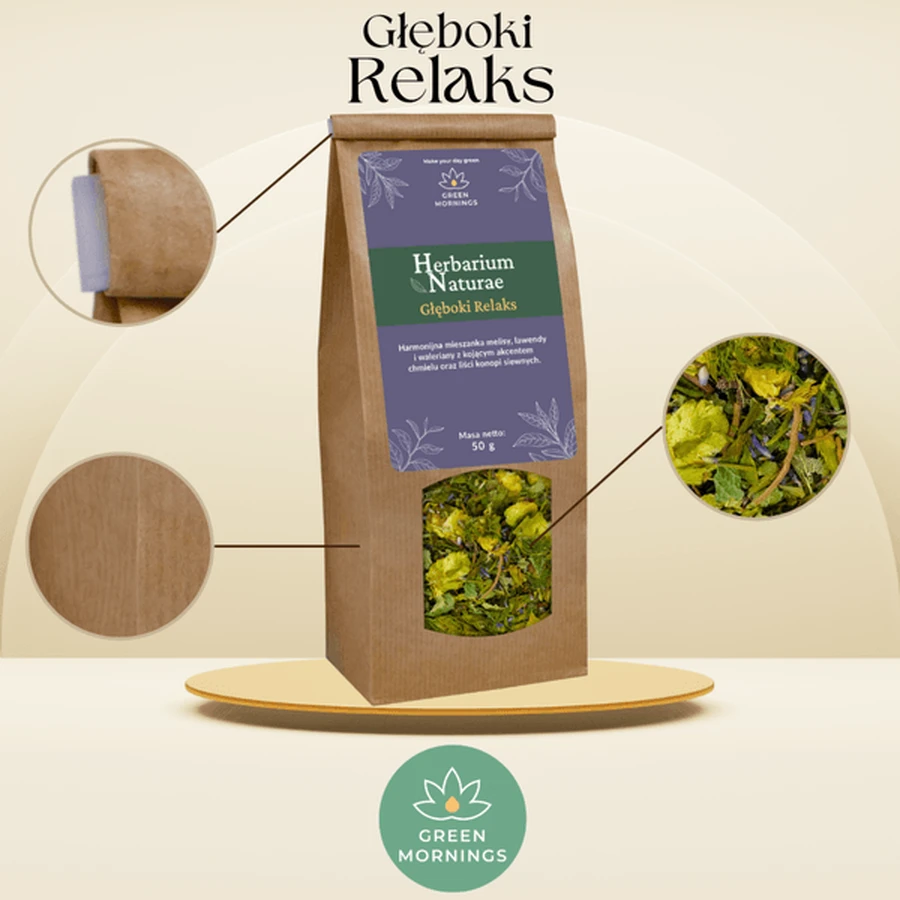 Green Mornings, Herbarium Naturae, Deep Relaxation, herbal tea, 50 g.