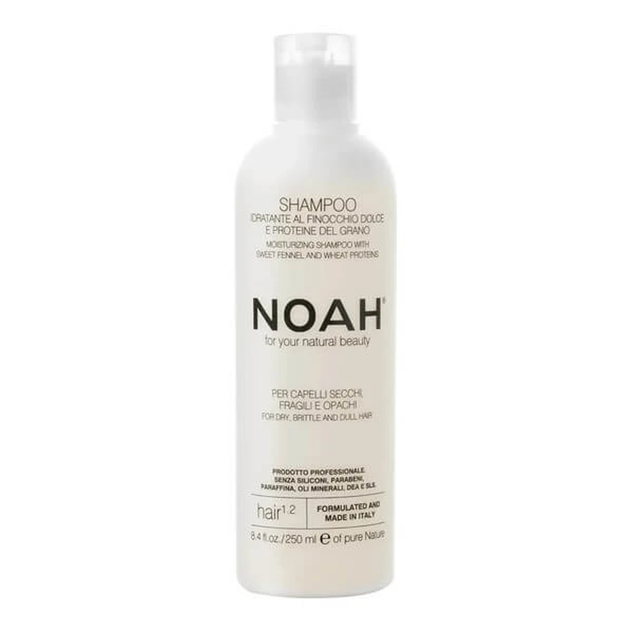 NOAH Moisturizing Shampoo, vochtinbrengende shampoo voor droog haar met venkel, 250 ml