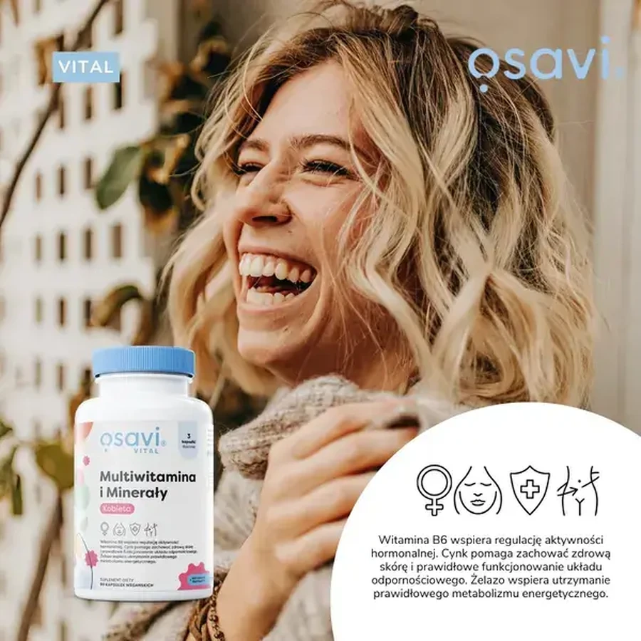Osavi Multivitaminico e Minerale Femminile, capsule rigide, 180 pezzi.