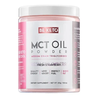 BeKeto, huile MCT en poudre, fraise fraîche, 300 g