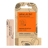 Gracja Bio, lipstick 2-in-1, protection and care, papaya, 5 g