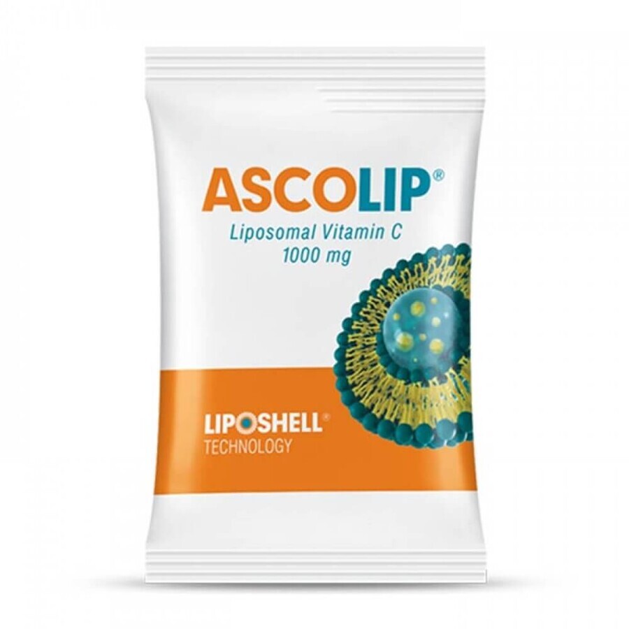 Ascolip Vitamin C Liposomal with orange flavour, 1000 mg, 30 sachets, Liposhell