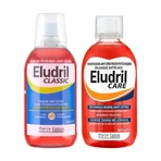 Set Eludril Classic, collutorio, 500 ml + Eludril Care, collutorio per l'igiene orale quotidiana, 500 ml