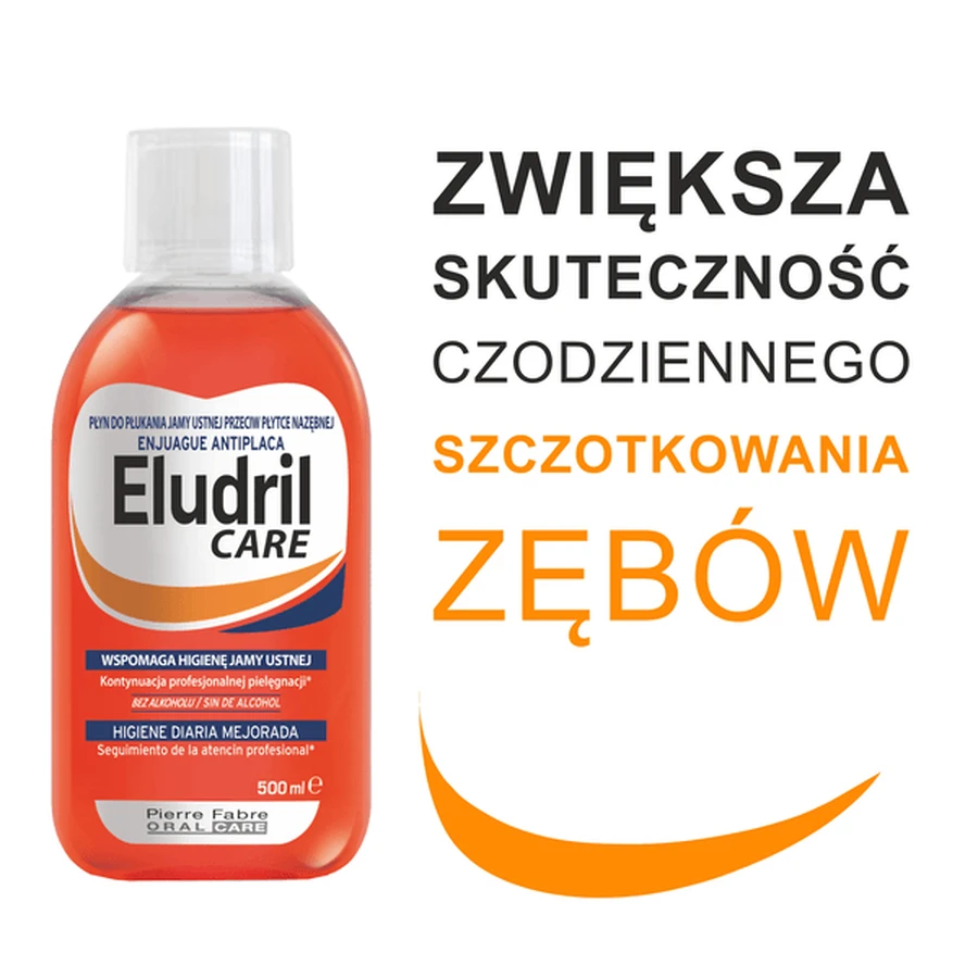 Set Eludril Classic, collutorio, 500 ml + Eludril Care, collutorio per l'igiene orale quotidiana, 500 ml