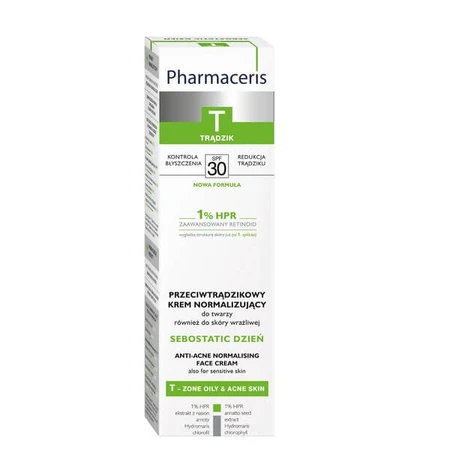 Pharmaceris T Sebostatic Day, Cremă normalizatoare antiacnee, SPF30, 40 ml