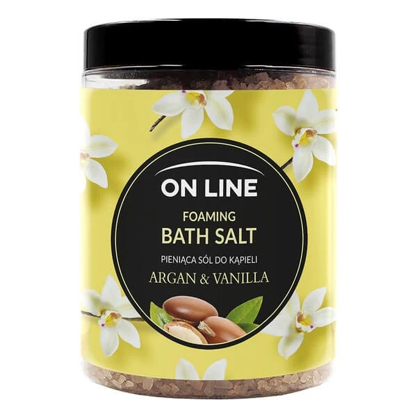 On Line, schuimend Argan &amp; Vanille badzout, 1.2 kg