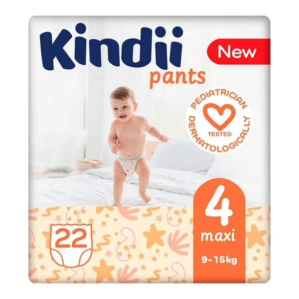 Kindii Pants, luiers, 4 (9-15 kg), maxi, 22 stuks.