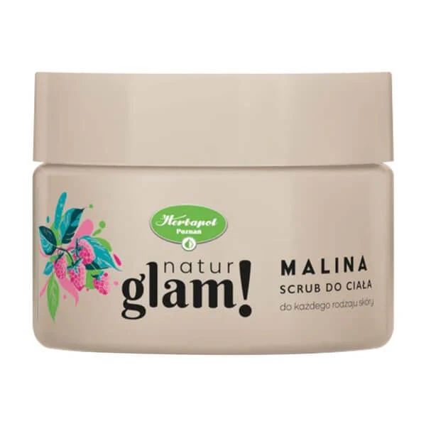 Natur Glam, bodyscrub met suiker, Framboos, 300 ml