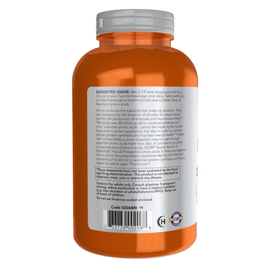Now Foods Amino 9 Essentials Poeder, poeder, 330 g