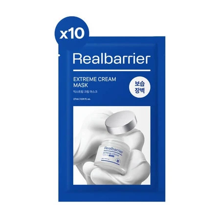 Real Barrier Extreme, feuchtigkeitsspendende Gesichtsmaske, 10 x 27 ml