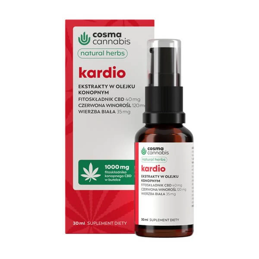 Cosma Cannabis Natural Herbs Cardio, picături, 30 ml