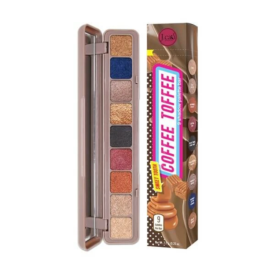 J.Cat Beauty Sweet Tooth 9 Shadow Palette Bar, paleta cieni do oczu, 102 Coffee Toffee, 7,2 g: ceny i cechy