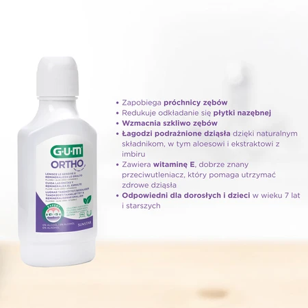 Gum Ortho, enjuague bucal para personas con ortodoncia, 300 ml