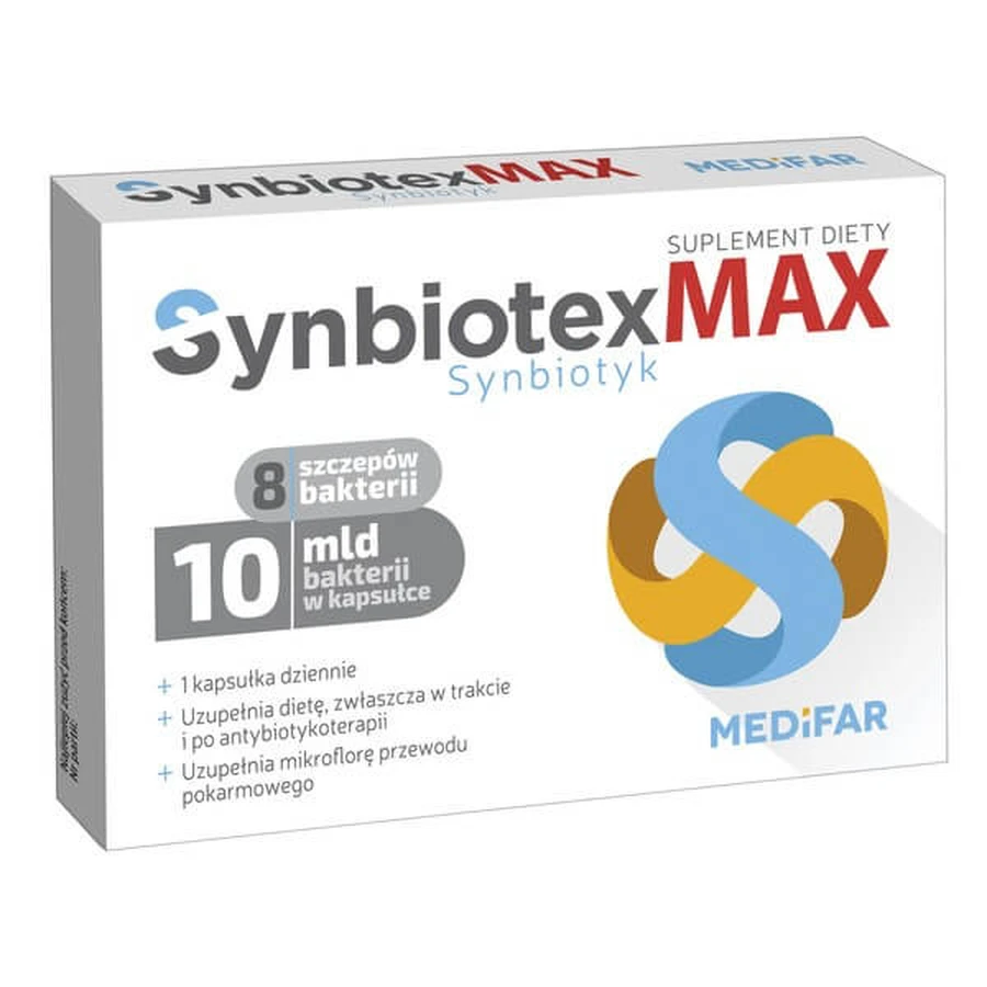 MediFar SynbiotexMax, harde capsules, 10 st.