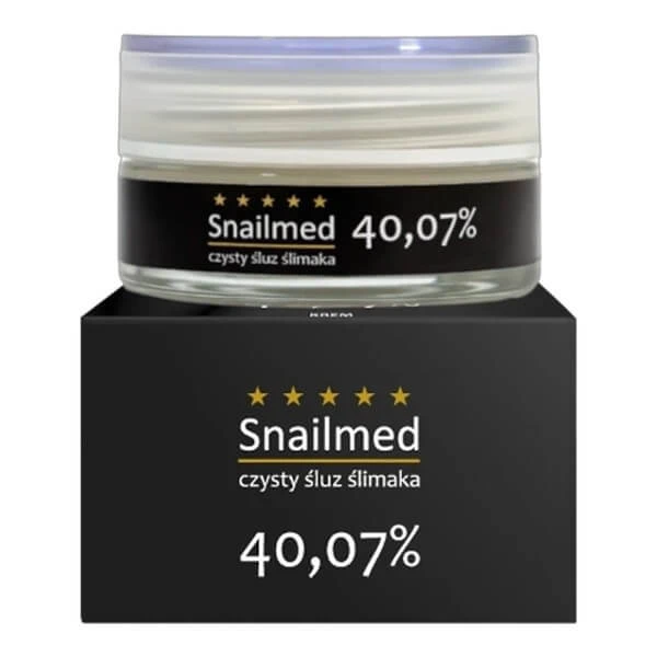 Snailmed, anti-aging zwarte parel gezichtscrème met natuurlijk slakkenslijm en hyaluronzuur, 50 ml