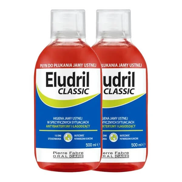 Set van 2 x 500 ml, Eludril Classic, mondwater