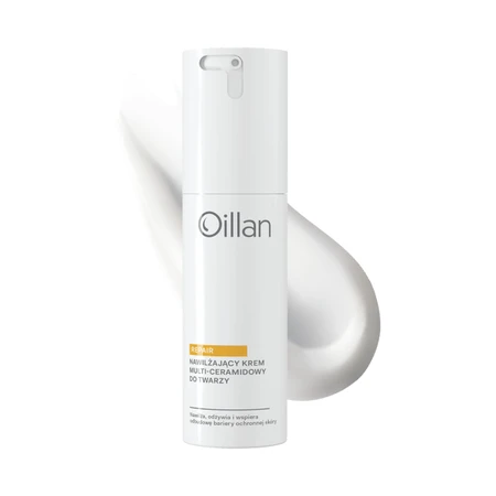 Oillan Repair, crème hydratante multi-céramides pour le visage pour les peaux sensibles et très sèches, 50 ml