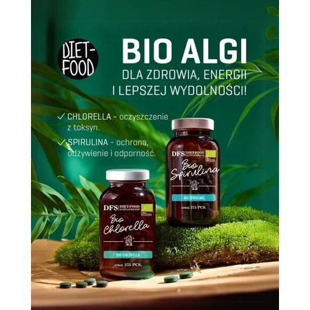 Diät-Nahrungsmittel Bio Spirulina, Tabletten, 375 Stück.