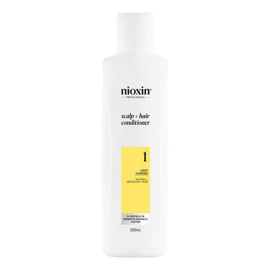 Nioxin System 1 Scalp + Hair Conditioner, Pflegespülung zur Stärkung von natürlichem, leicht schütterem Haar, 300 ml