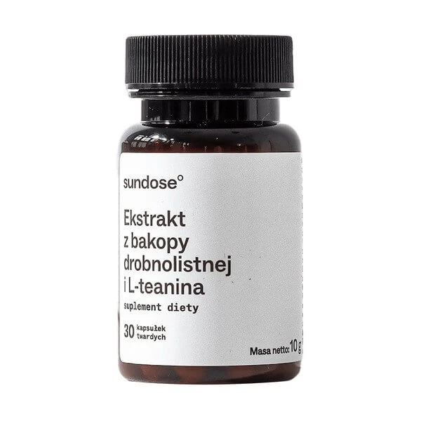 Sundose Kleinbladig bacopa-extract en L-theanine, harde capsules, 30 st.
