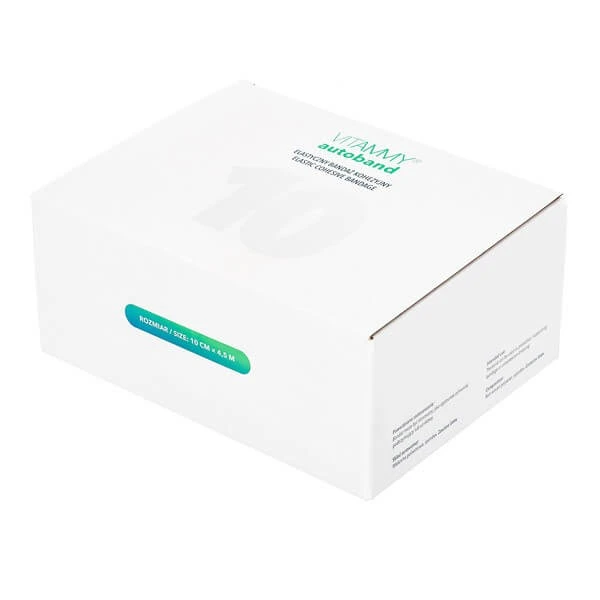 Vitammy Autoband, cohesief elastisch verband, 10 cm x 4,5 m, mengkleuren, 12 st.