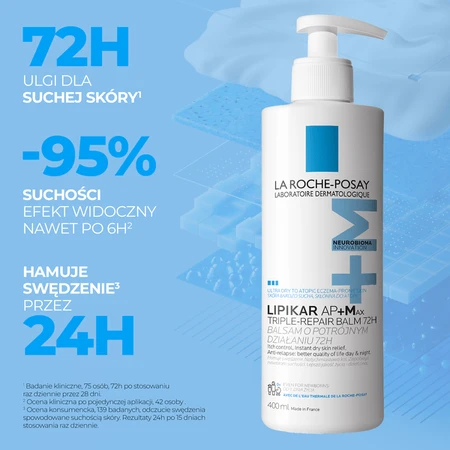 Zestaw La Roche Posay Lipikar, Syndet AP+, krem myjący uzupełniający poziom lipidów, przeciw podrażnieniom skóry, 400 ml + Baume AP+Max, balsam o potr: ceny i cechy