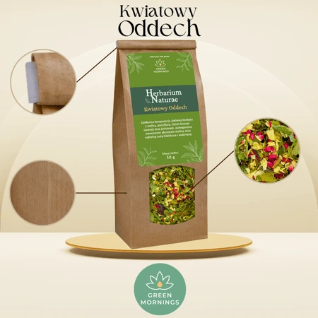Green Mornings, Herbarium Naturae, Flower Breath, green tea composition, 50 g.