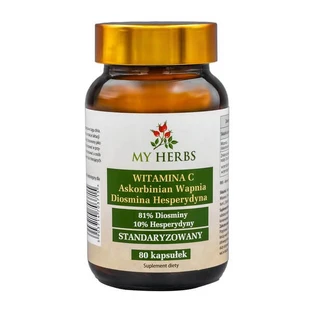 My Herbs Vitamin C Calcium Ascorbate, Diosmin, Hesperidin, gélules, 80 pcs.