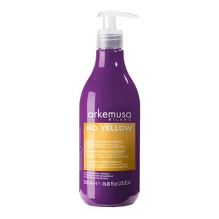 Arkemusa Milano No Yellow Anti-Amarillo, champú para cabellos rubios, decolorados y canosos, 500 ml