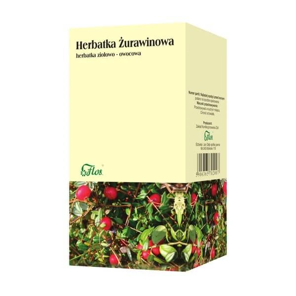 Flos, Cranberry kruiden- en vruchtenthee, 25 x 2 g