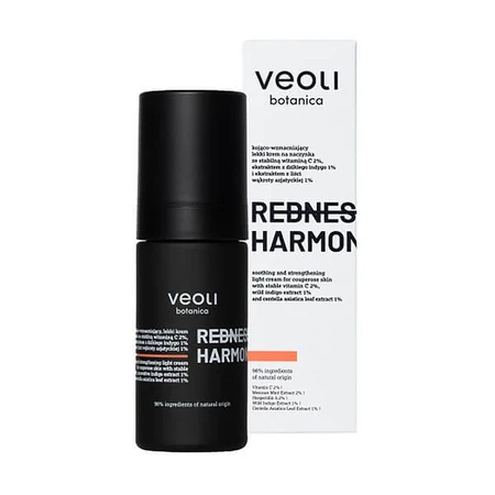 Veoli Botanica Redness Harmony, leichte, beruhigende und stärkende Creme für Kapillaren, 30 ml