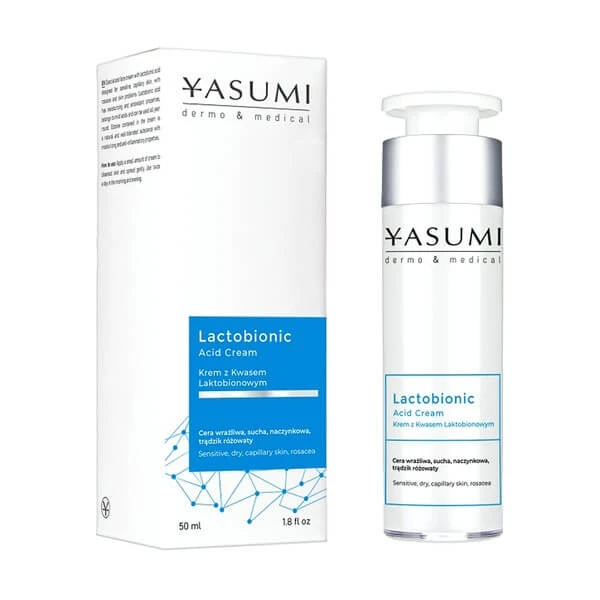 Yasumi Lactobionic Acid, gezichtscrème met lactobionzuur, 50 ml