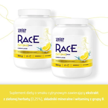 Ale Race Isotonic Drink Lemon Flavor, proszek, 544 g: ceny i cechy