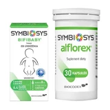 Set Symbiosys Bifibaby, Tropfen, 8 ml + Symbiosys Alflorex, Probiotikum, Kapseln, 30 Stück.